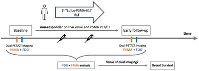 Change of glucometabolic activity per PSMA expression predicts survival in mCRPC patients non-responding to PSMA radioligand therapy: introducing a novel dual imaging biomarker